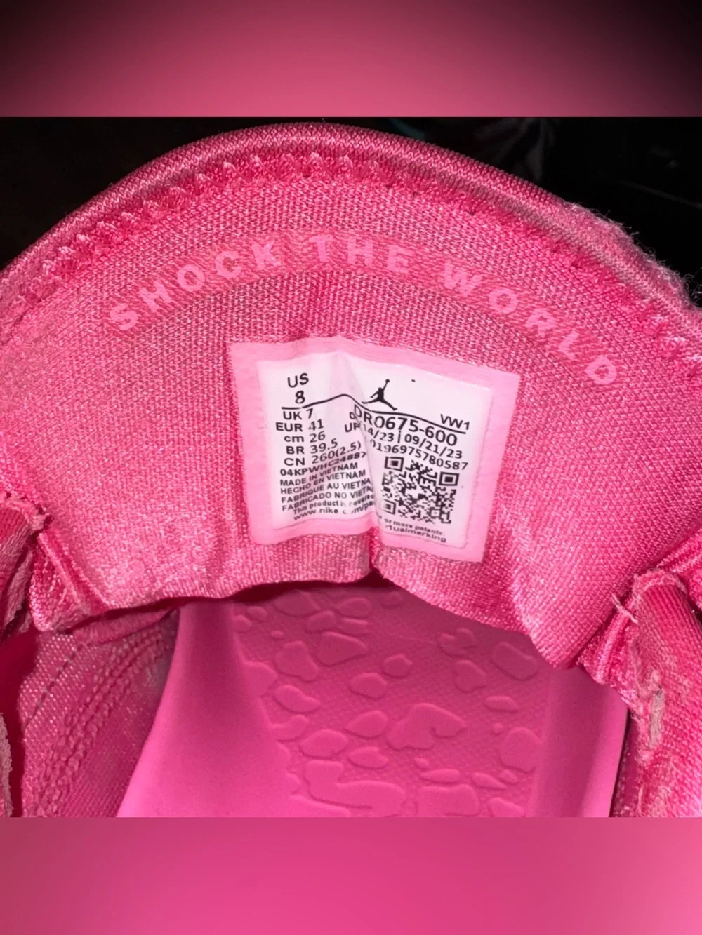Air Jordan Zion 3 Pink Lotus Basketball Sneakers Shoes Womens 9.5 Mens size 8